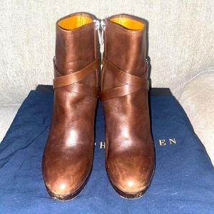 LIMITED TIME Chocolate Ralph Lauren Collection/Purple Label ankle boots-Size 6.5